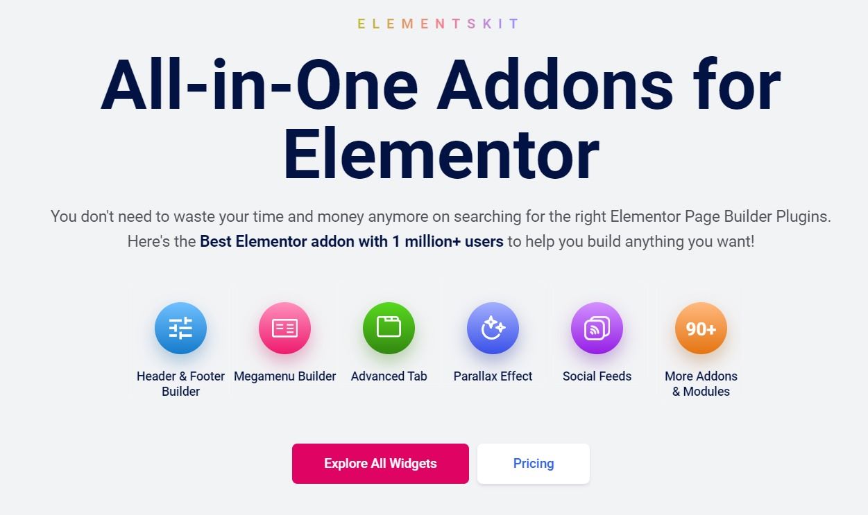 Best Elementor Addons: ElementsKit