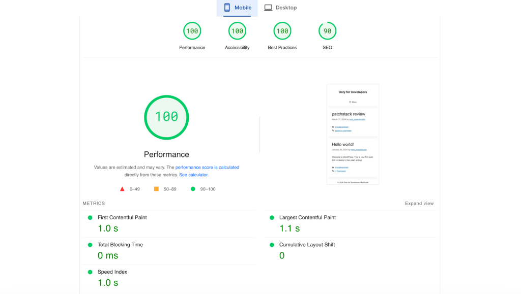 GeneratePress vs Astra: GeneratePress's performance and speed