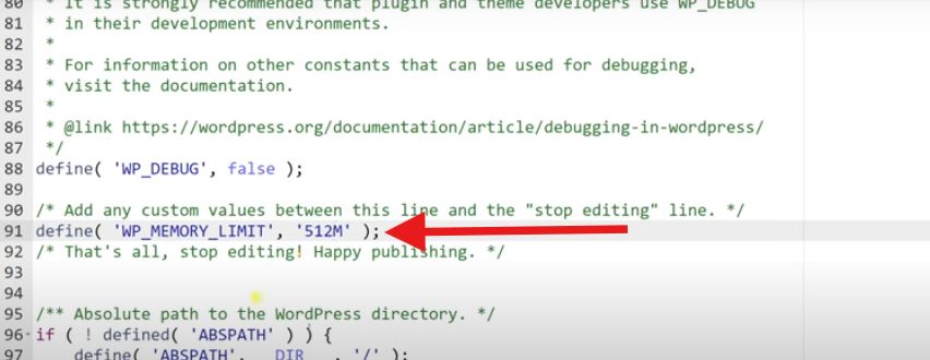 Editing WP memory limit through wp-config.php file